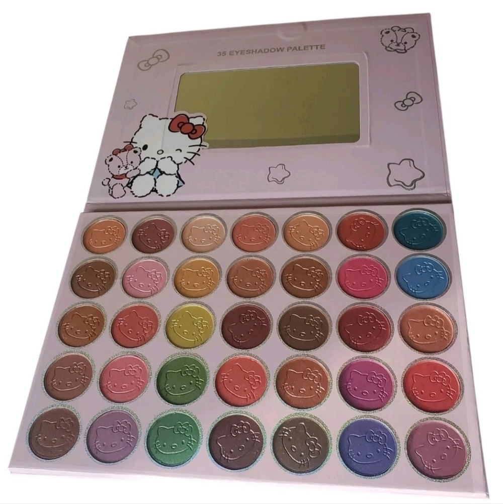 Hello Kitty Eyeshadow Palette Color Makeup Set 35 Colors Shades Beauty Fun